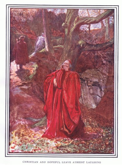 Christian and hopeful leave Atheist laughing by John Byam Liston Shaw